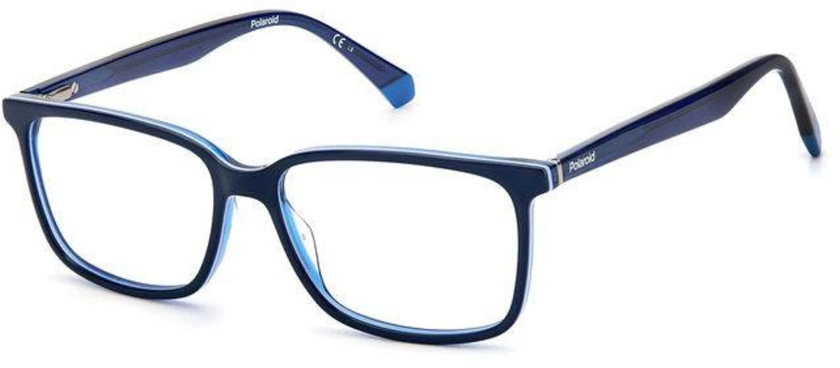 Polaroid PLDD394-ZX9-55 Blue Azure Rectangle Eyeglasses 55mm Eyeglasses