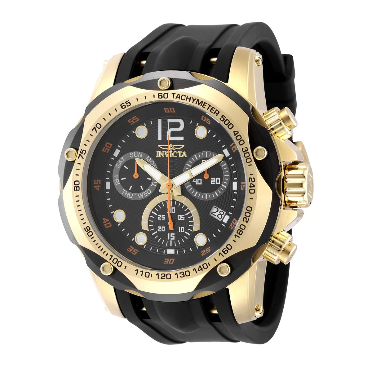 Invicta 49841 Quartz Watch Black Dial Silicone 51mm Men