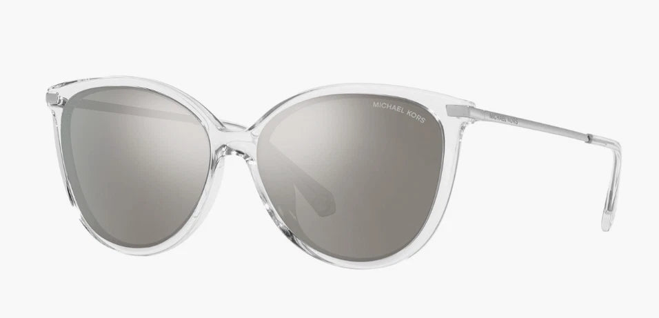 Michael Kors 0MK2184U-30156G-58 Clear/Gradient Grey Polarized Round SUNGLASSES 58mm Sunglasses