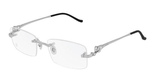 Cartier CT0281O-002 Silver Silver Rectangular Eyeglasses 54mm Eyeglasses
