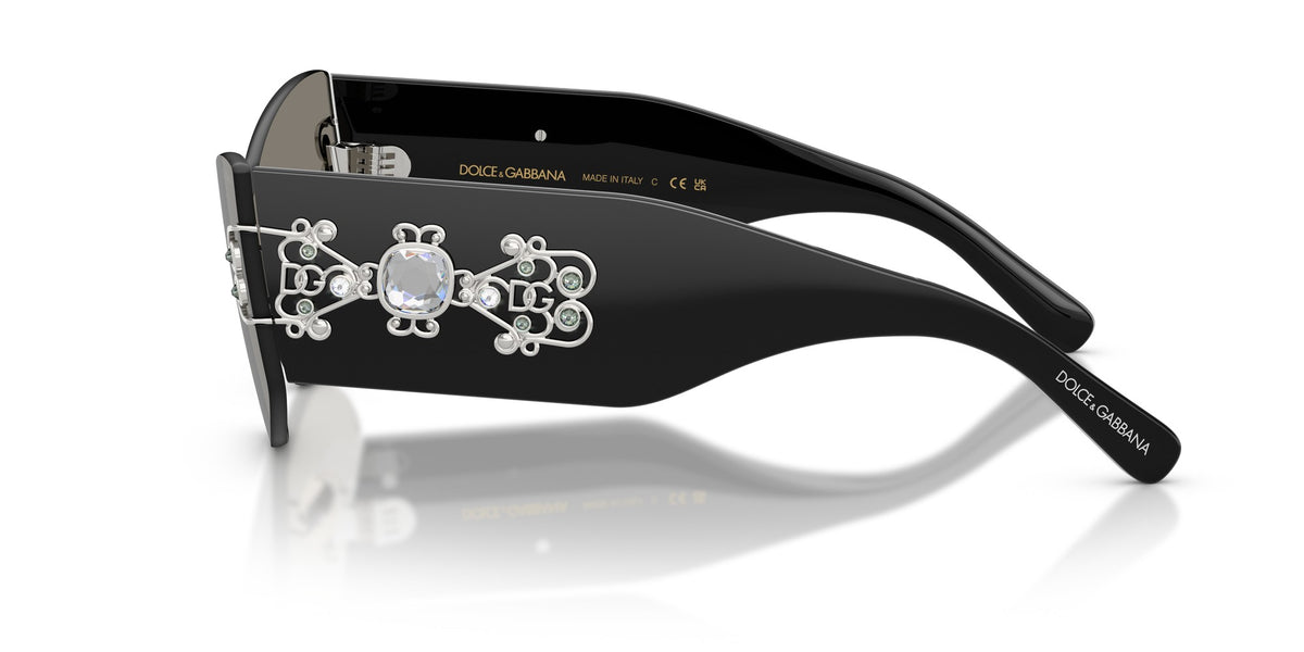 Dolce & Gabbana 0DG4526B-501/6G Black Shield Sunglasses 42mm