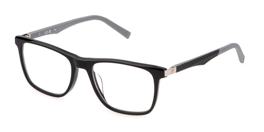 Fila VFI445-700 eyeglasses in black frame with clear lenses